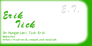 erik tick business card